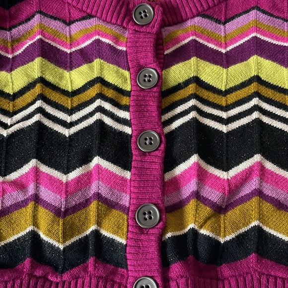 Missoni for Target Purple Zig Zag Knit Sweater cardigan 18-24 months - Picture 3 of 3